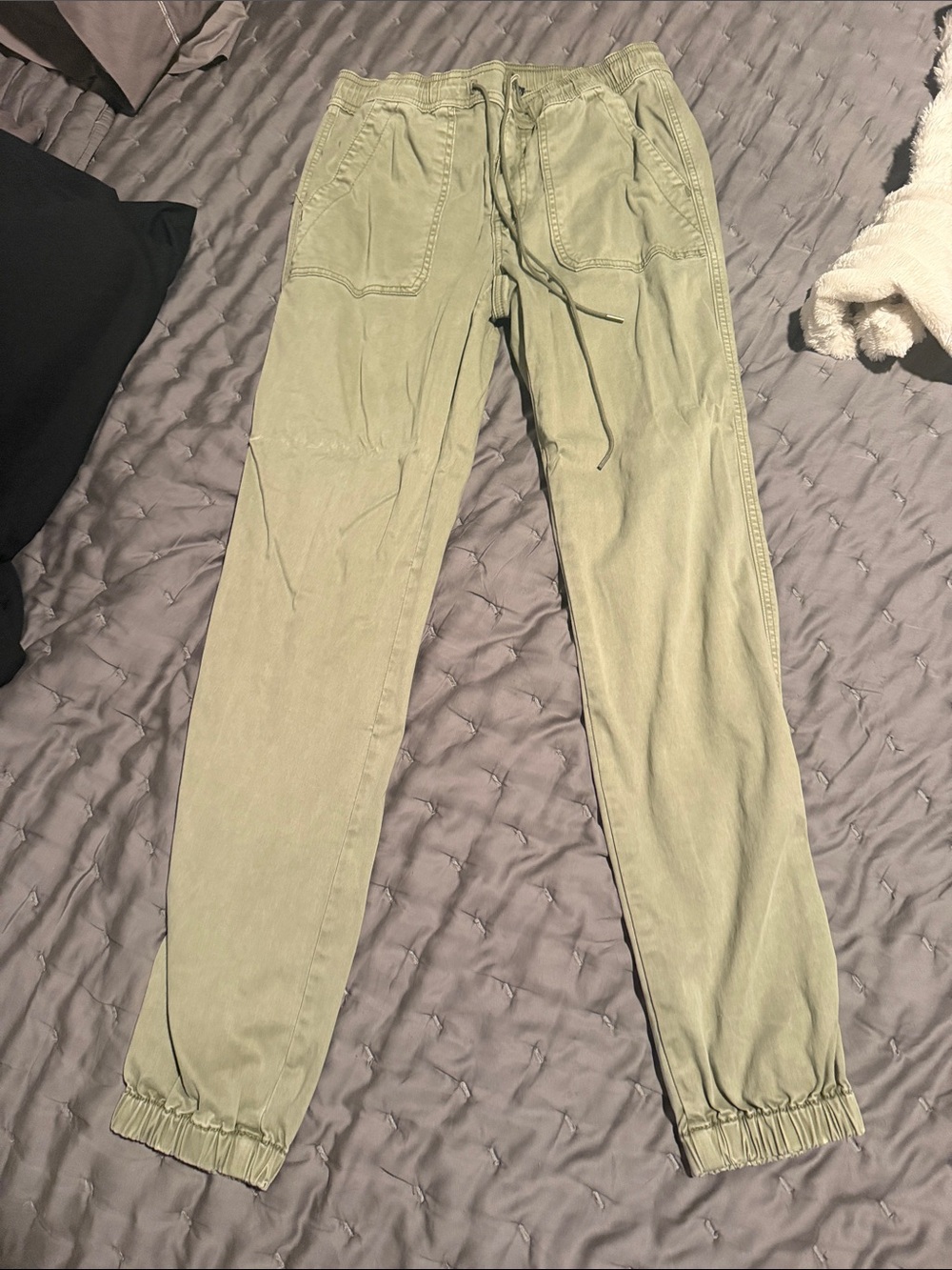 American Eagle Outfitters Olive Green Drawstring Jogger Pants